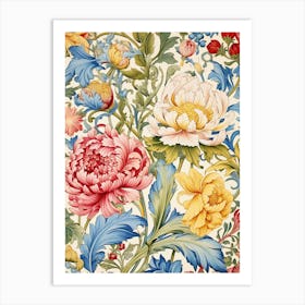 Floral Wallpaper 199 Art Print