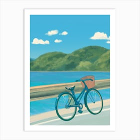 Bicycle By The Sea Art Print