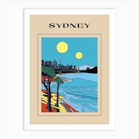 Minimal Design Style Of Sydney, Australia 3 Poster Art Print