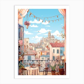 Marseille France 5 Illustration Art Print