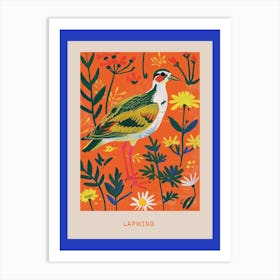 Spring Birds Poster Lapwing 2 Art Print