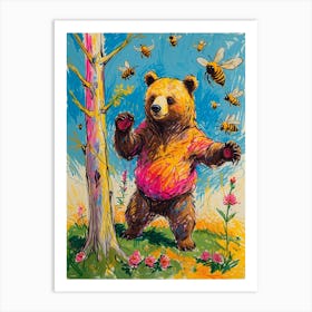 Bee Bear Art Print