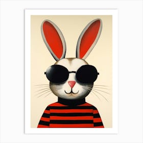 Little Rabbit 4 Wearing Sunglasses Art Print