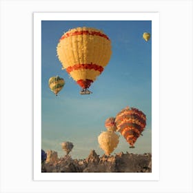 Flying Air Balloons, Oil Painting Art Print