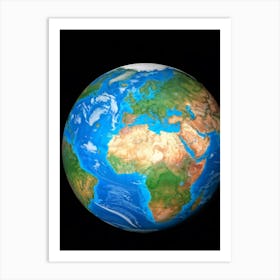 An Illustrious Piece Of Digital Render Of A Globe Highlighting Every Continent On Planet Earth Pred (5) Art Print