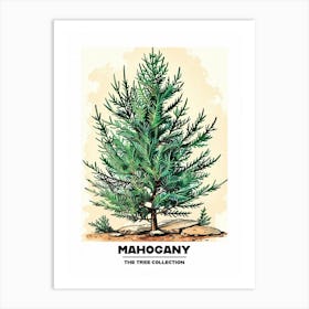 Mahogany Tree Storybook Illustration 1 Poster Art Print