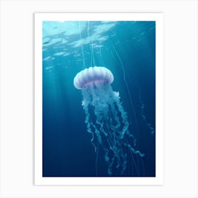 Sea Nettle Jellyfish Ocean Realistic 1 Art Print