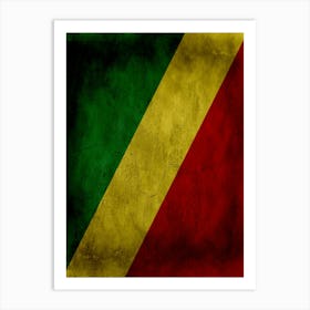 Congo Flag Texture 1 Art Print