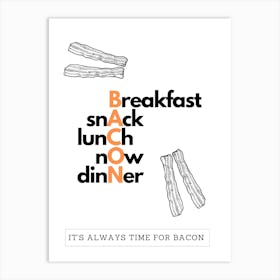 Bacon Time Art Print