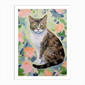 A Exotic Shorthair Cat Painting, Impressionist Painting 3 Art Print