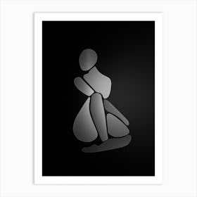 Silhouette Of A Woman Art Print