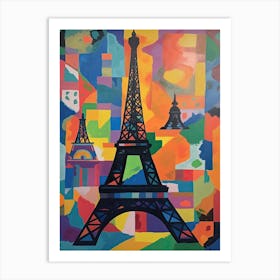 Eiffel Tower Paris France Henri Matisse Style 10 Art Print