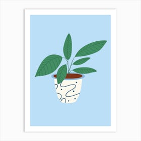 Leafy House Plant Art Print
