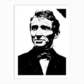 Charles Goodyear Man Black In White Art Print