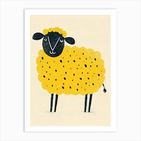 Yellow Sheep 1 Art Print