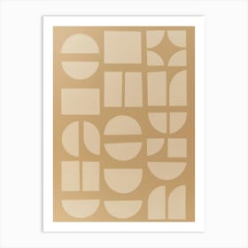 Beige And White 1 Art Print