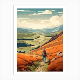 Pennine Way England 2 Vintage Travel Illustration Art Print