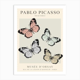 Pablo Picasso Butterflies Art Print