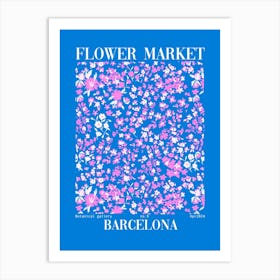 Pop art Flower Market Barcelona Art Print