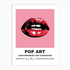 Lips Pop Art 2 Art Print