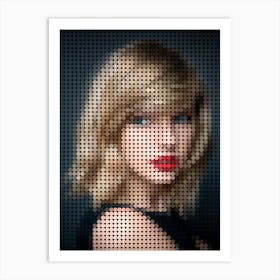 Taylor Swift In Style Dots Art Print
