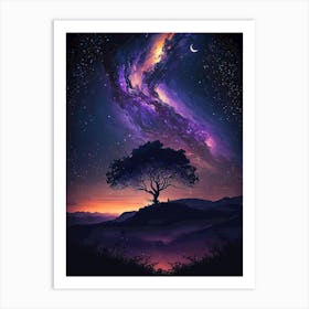 tree in space Art Print