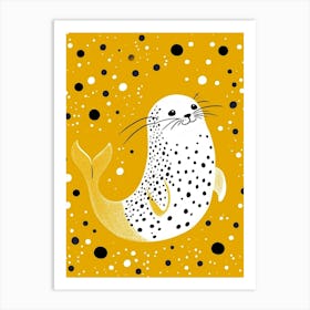 Yellow Harp Seal 1 Art Print