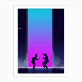 Silhouette Of Dancers Art Print