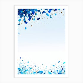 Blue Confetti Background Art Print