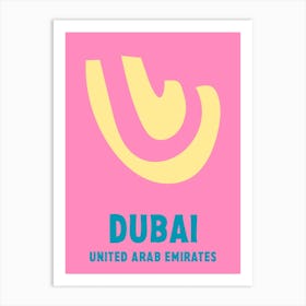 Dubai, United Arab Emirates, Graphic Style Poster 3 Art Print