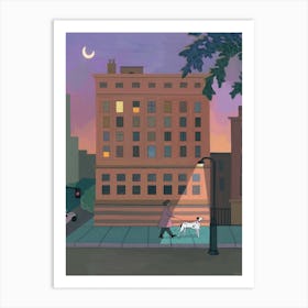 New York at Dusk Art Print