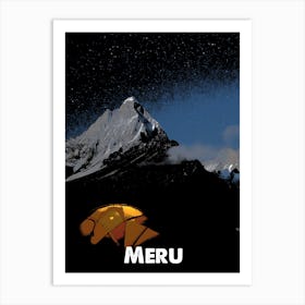 Meru, Mountain, Mount Meru, Meru Peak, Nature, Climbing, Wall Print, Art Print