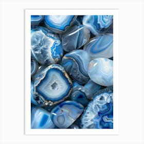 Blue Agate 7 Art Print