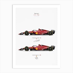Ferrari F1 2022 Car F1 75 Art Print