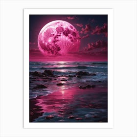 Pink Moon Art Print 1 Art Print