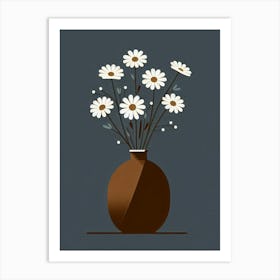 Daisies In A Vase 11 Art Print