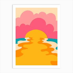 Sunset At The Beach 31 Art Print