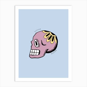 Day Of The Dead Skull Illustration 1 Art Print