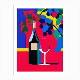 Gamay Wine Pop Matisse Cocktail Poster Art Print
