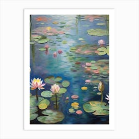 Waterlilies Reimagined Art Print