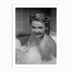 Woman Taking A Bath Art Print