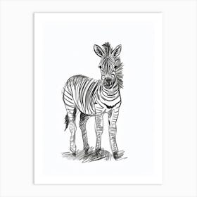 B&W Zebra Art Print