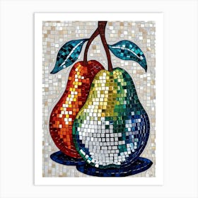 Mosaic Pear Painting 2 Art Print