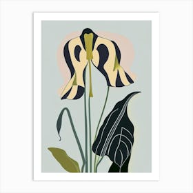 Jack In The Pulpit Wildflower Modern Muted Colours 2 Art Print