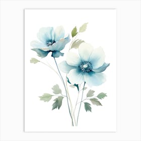 Blue Anemones 2 Art Print