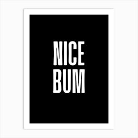 Black Nice Bum Art Print