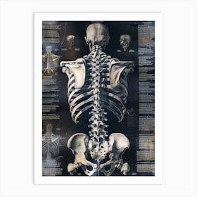 Anatomy Poster skeleton biology art Art Print