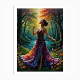 Dancer In The Forest Art Print