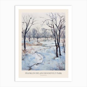 Winter City Park Poster Franklin Delano Roosevelt Park Philadelphia 4 Art Print