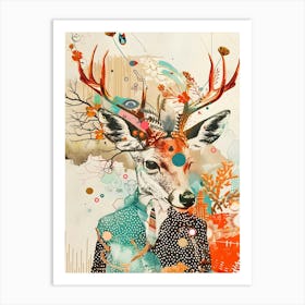 Abstract Deer Art Print